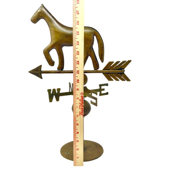 Vintage Rustic Trotting Horse Tabletop Weathervane decorative brown metal - Picture 3 of 14